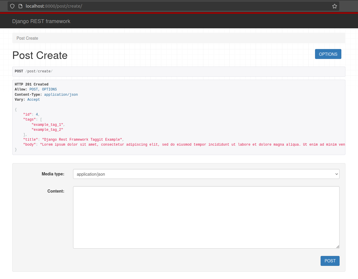 django-taggit create example